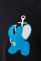 Elephant Embroidered Logo T-Shirt
